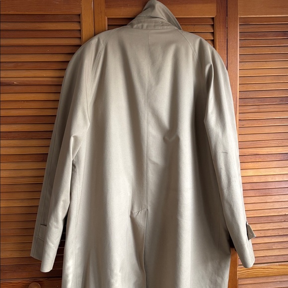 Vintage Burberry Overcoat Mens Tan Novacheck Plaid Long Checkered Trench SZ 46 - Picture 16 of 16